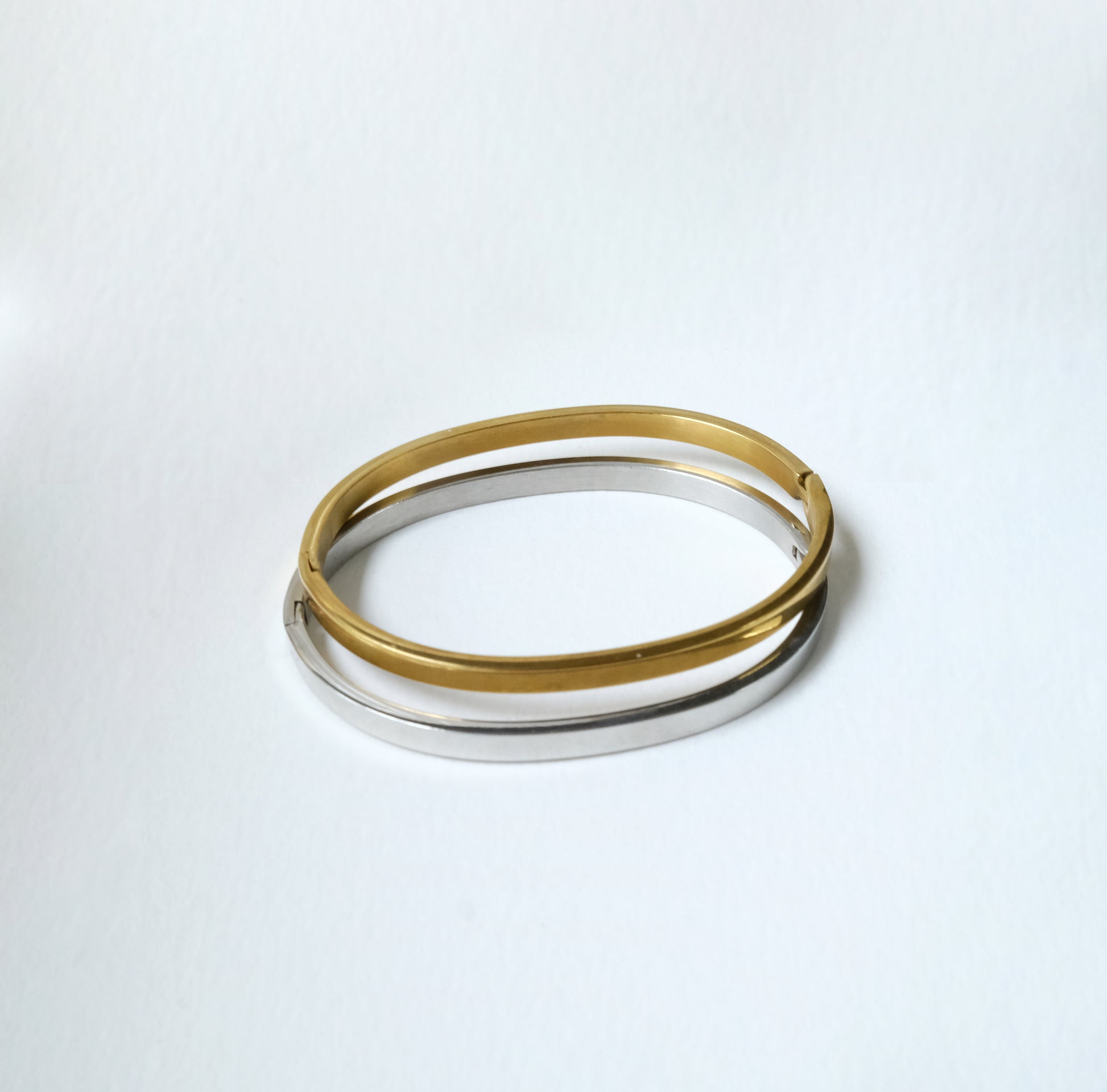Two-Tone Minimalist Bracelet Duo