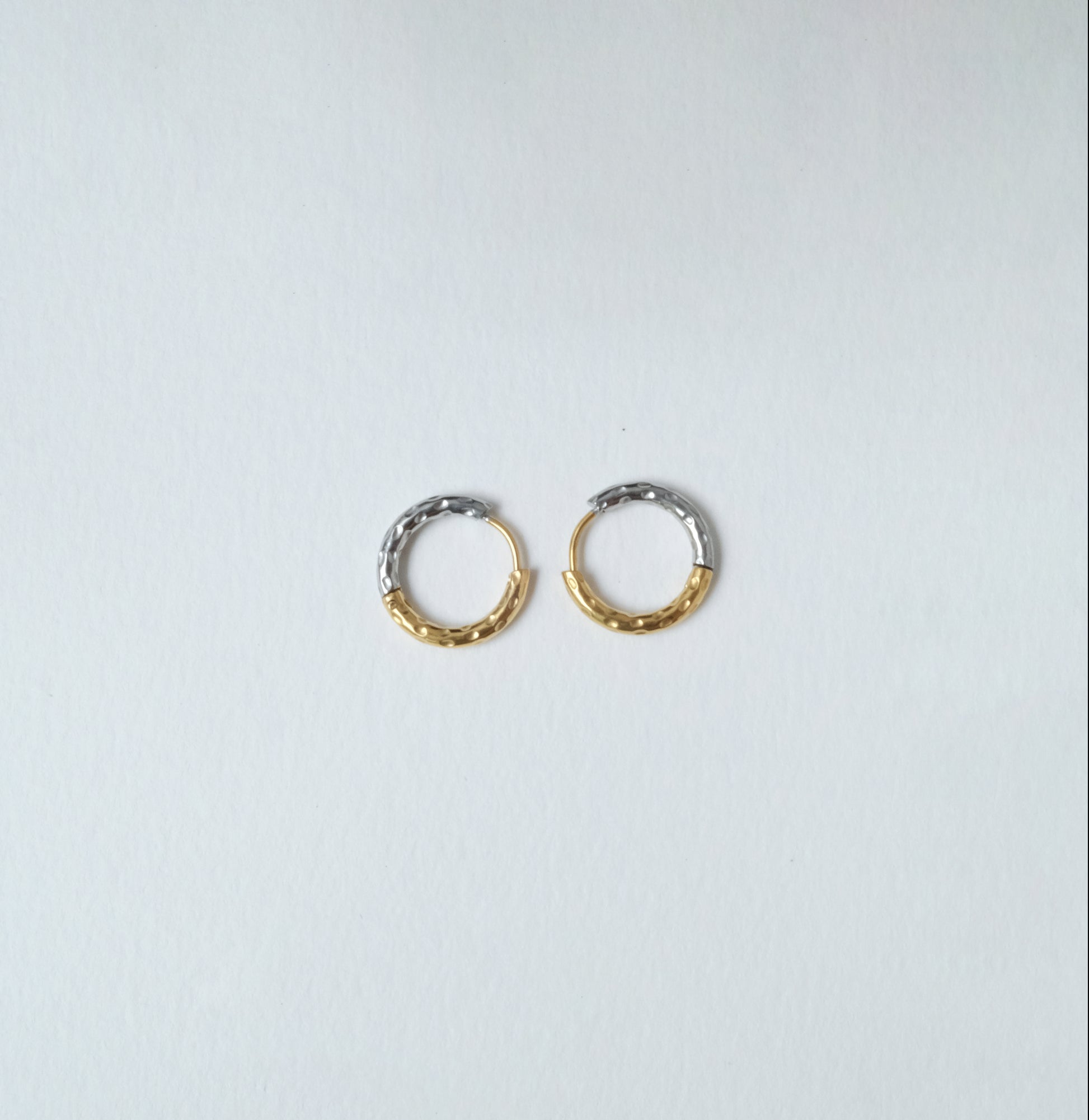 Two-Tone Hoop Earrings