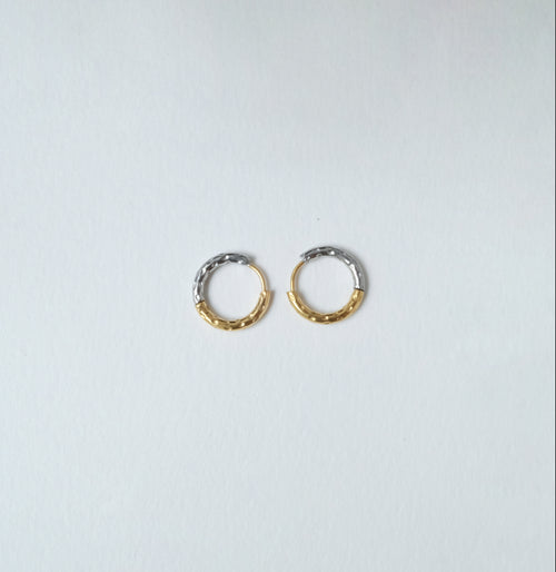 Two-Tone Hoop Earrings