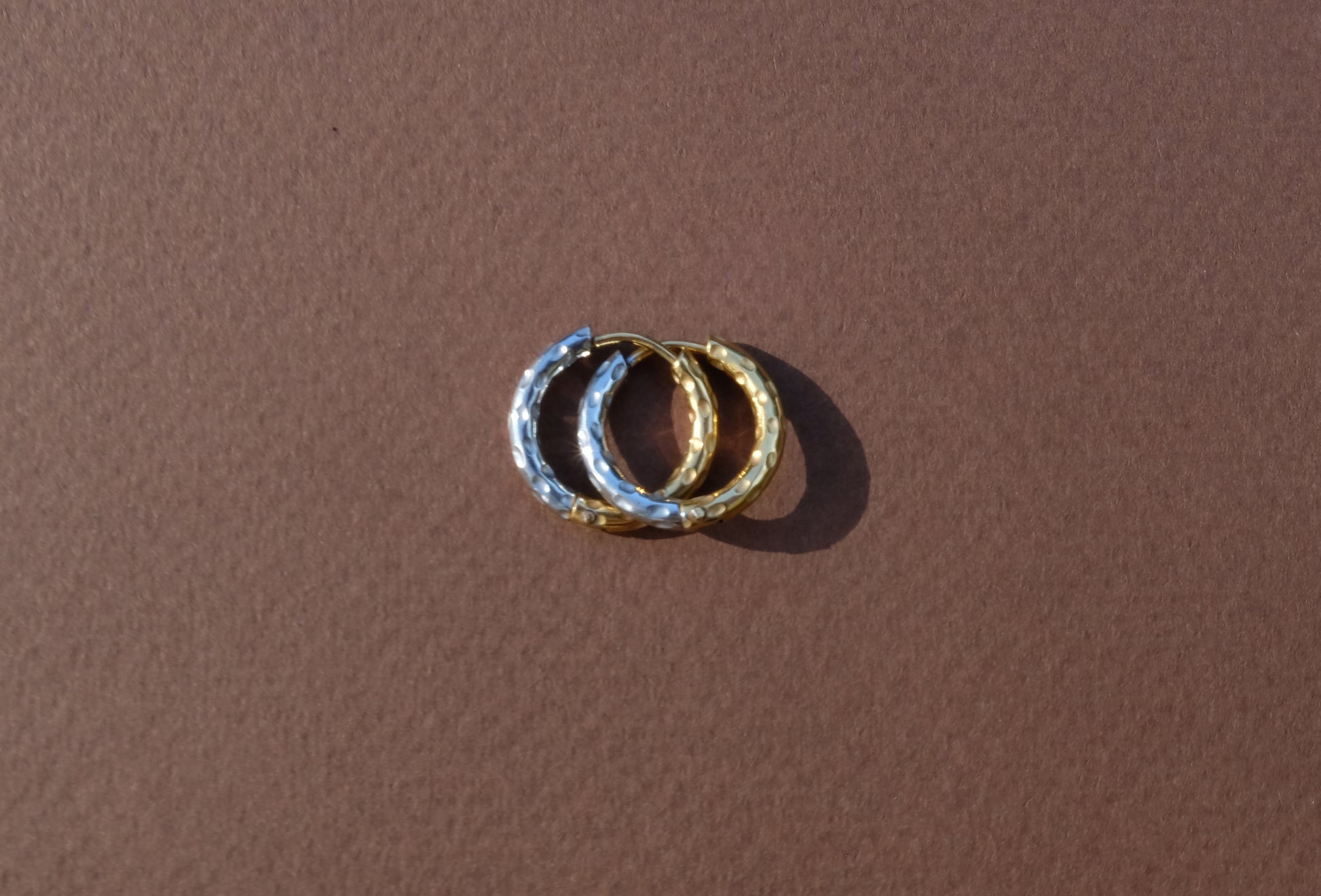 Two-Tone Hoop Earrings